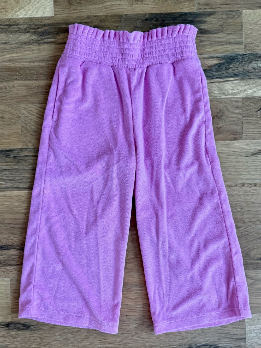 J. Crew Crewcut Smocked-Waist Wide Leg Terry Pants